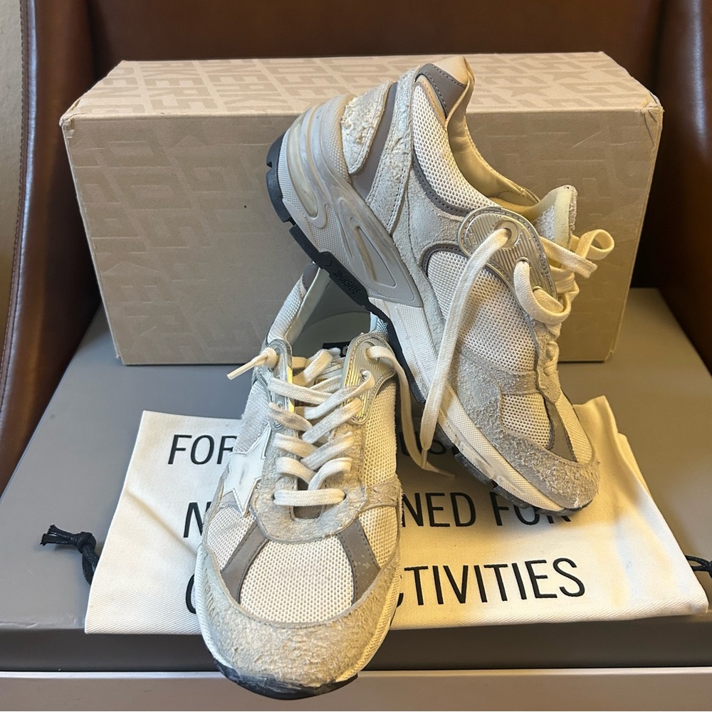 Golden Goose  Women's Dad-Star in white mesh and suede 35